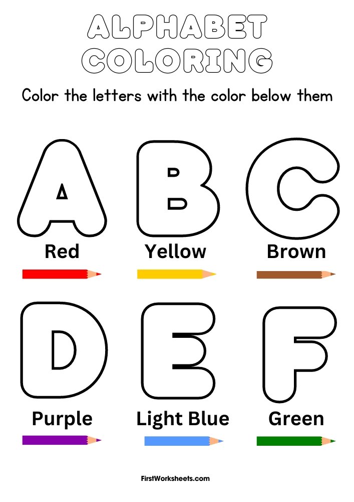 Alphabet Letters Coloring Worksheet Alphabet Letters Coloring Worksheet