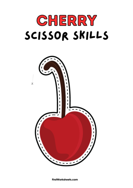 Cherry Scissor Skills Worksheets