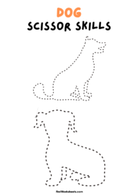 Dog Cutting Practice Worksheet