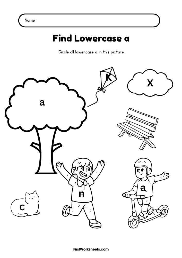 Find Lowercase a Worksheet Find Lowercase a Worksheet