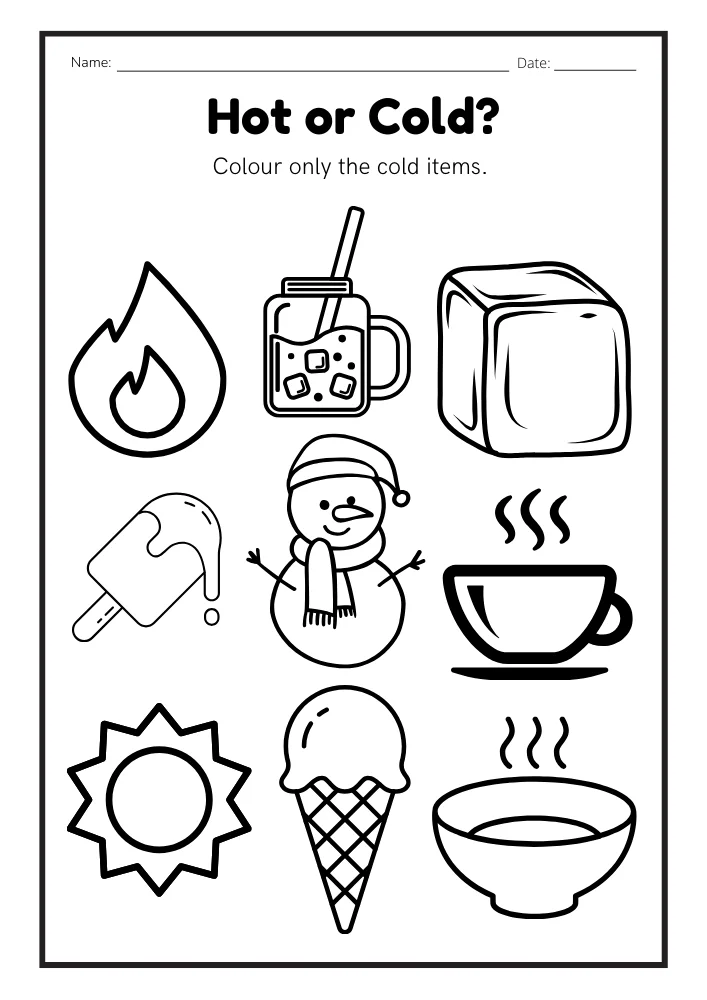 Hot Items Coloring Worksheet Hot Items Coloring Worksheet 2