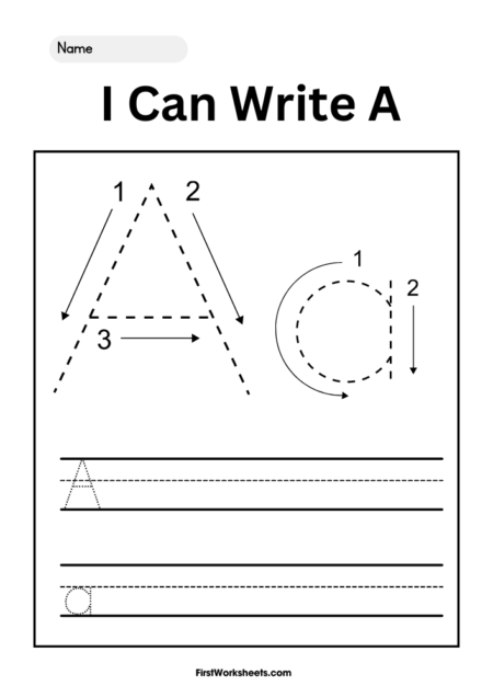 I Can Write Handwriting Worksheets