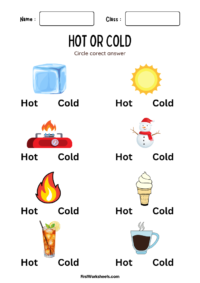 Is It Hot Or Cold Worksheet