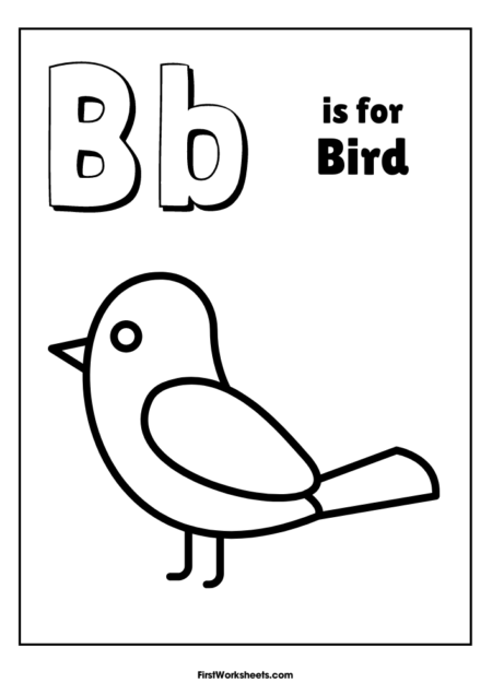 Letter B Bird Coloring