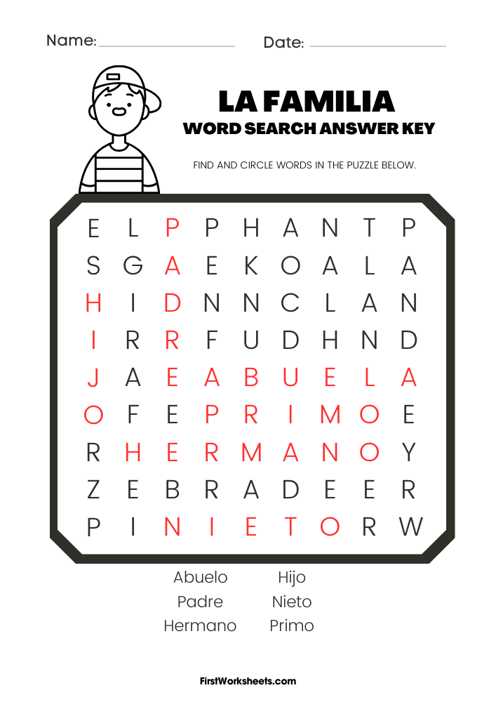 Los Hombres En La Familia Word Search Answer Key Los Hombres En La Familia Word Search Answer Key