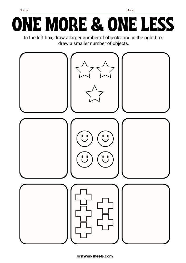More Less Drawing Activity Worksheet More Less Drawing Activity Worksheet