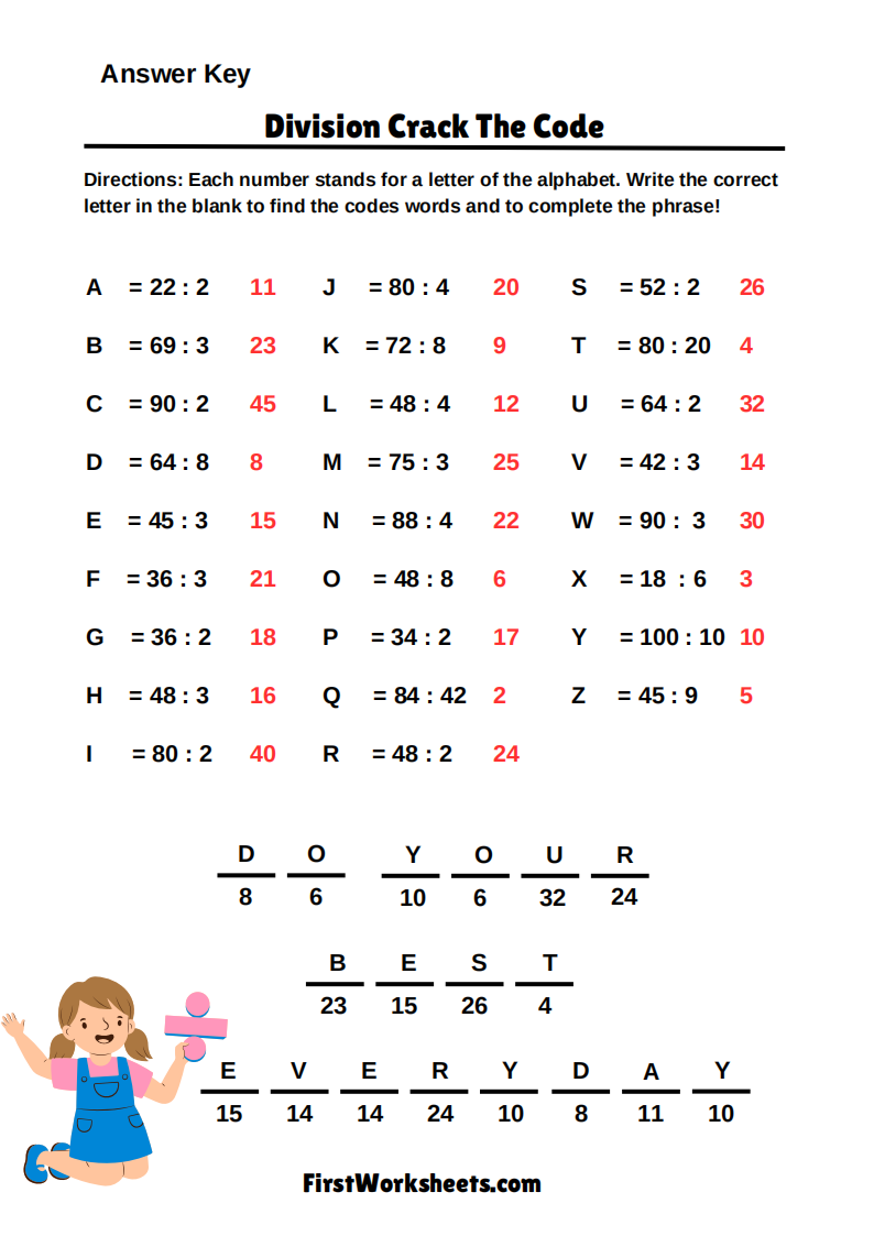 Division Crack The Code Answer Key