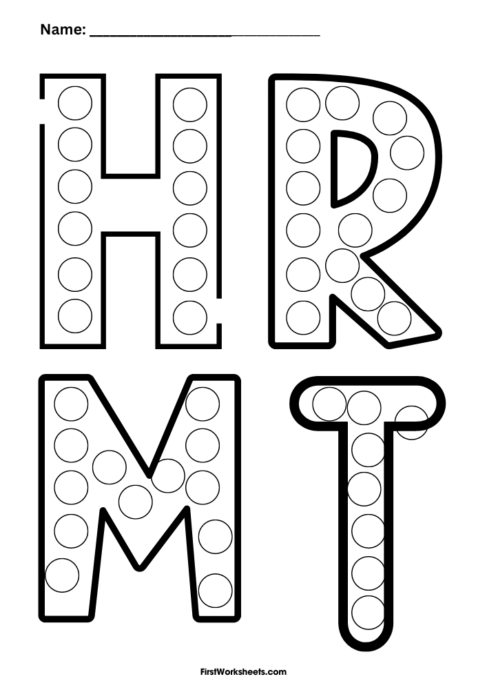 Dot Marker Worksheets FirstWorksheets Dot Marker Worksheets FirstWorksheets