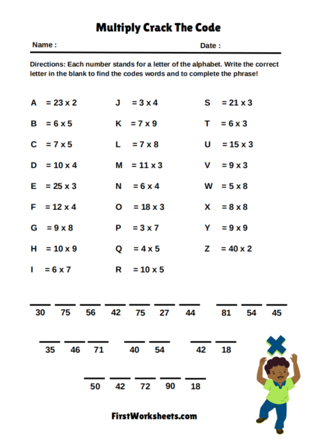 Crack The Code Worksheets