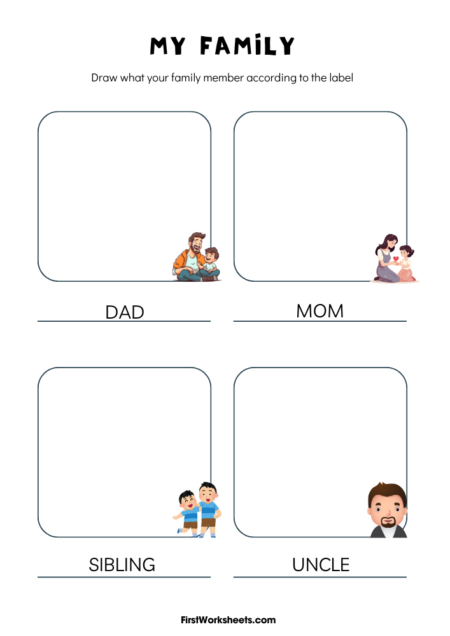 My Family Worksheets My Family Worksheets
