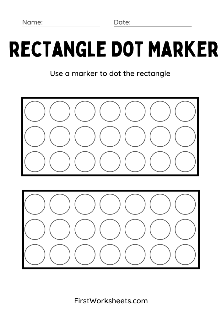 Rectangle Dot Marker Worksheet Rectangle Dot Marker Worksheet
