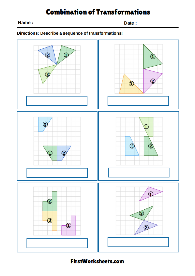 Combination Of Transformation Worksheet Combination Of Transformation Worksheet