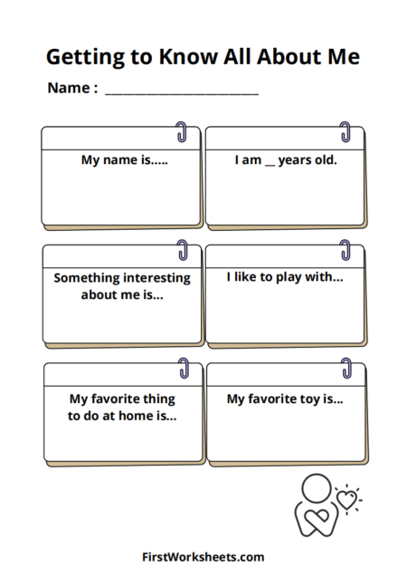 Getting to Know Me Worksheets Getting to Know Me Worksheets