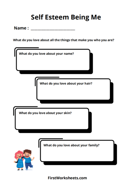 Self-Esteem Being Me Worksheets Self-Esteem Being Me Worksheets
