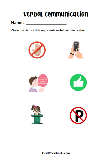 Verbal communication Worksheets Verbal communication Worksheets