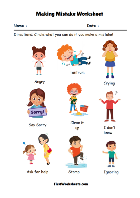 Making Mistake Worksheets Making Mistake Worksheets