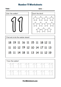 Number 11 Worksheet