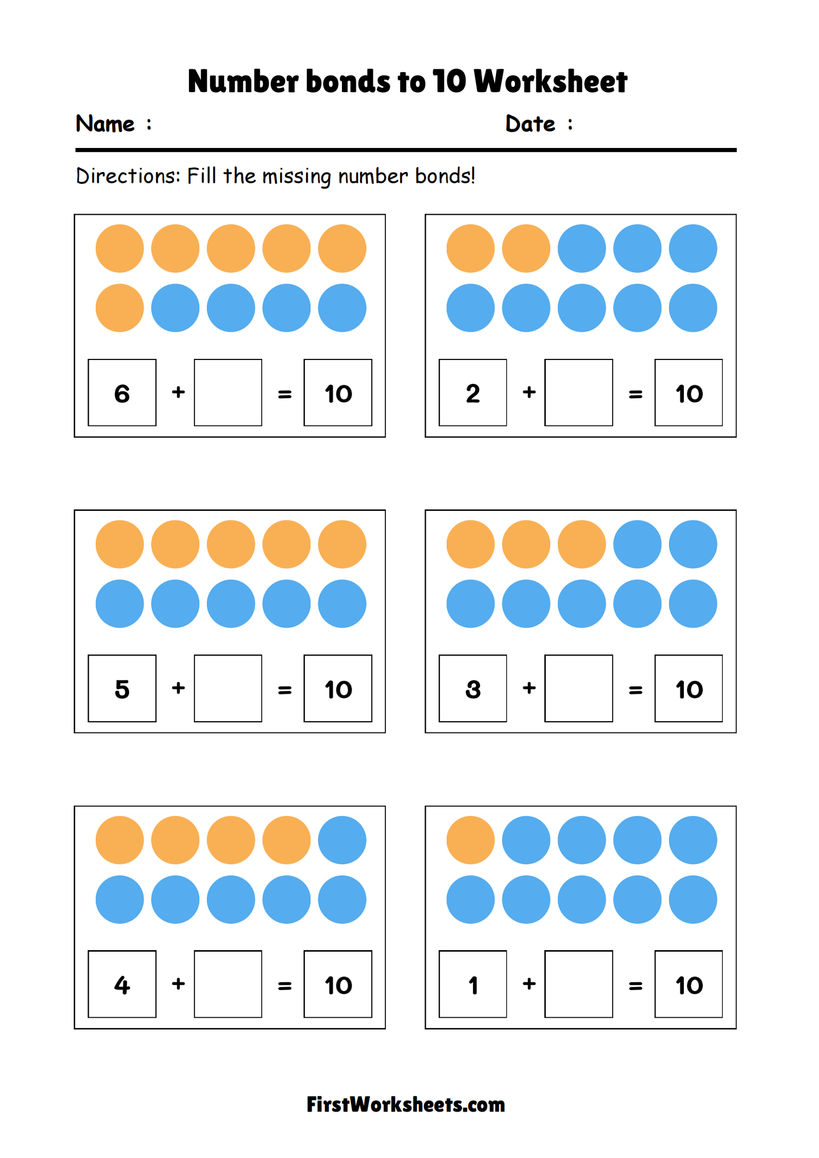 Animal Cutting Worksheet Number Bonds To 10 Worksheet