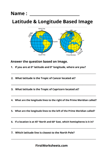 Latitude or Longitude Based Image Worksheets Latitude or Longitude Based Image Worksheets