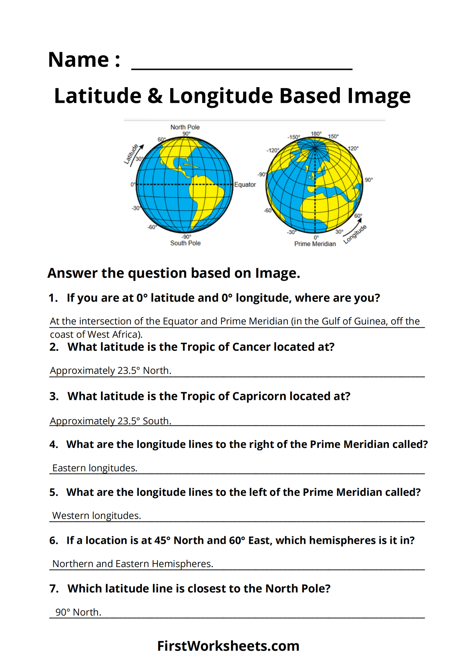 Latitude Or Longitude Based Image Worksheet Answer Key Latitude Or Longitude Based Image Worksheet Answer Key