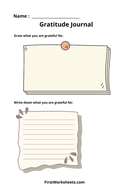 Gratitude Journal Worksheets