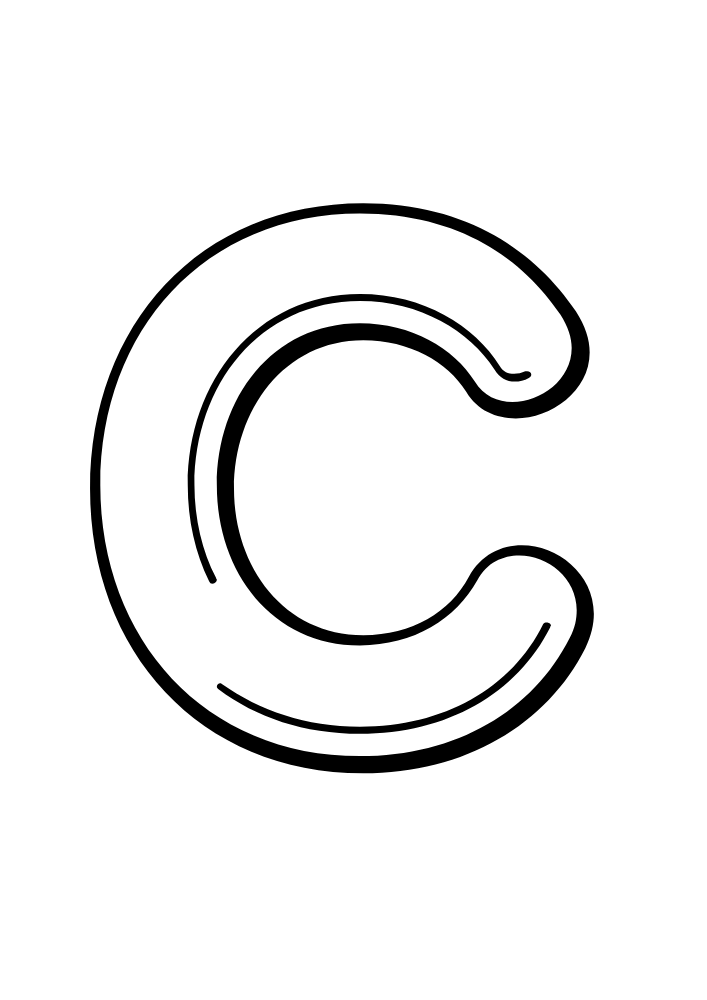 Lowercase Bubble Letter C #12 Lowercase Bubble Letter C #12