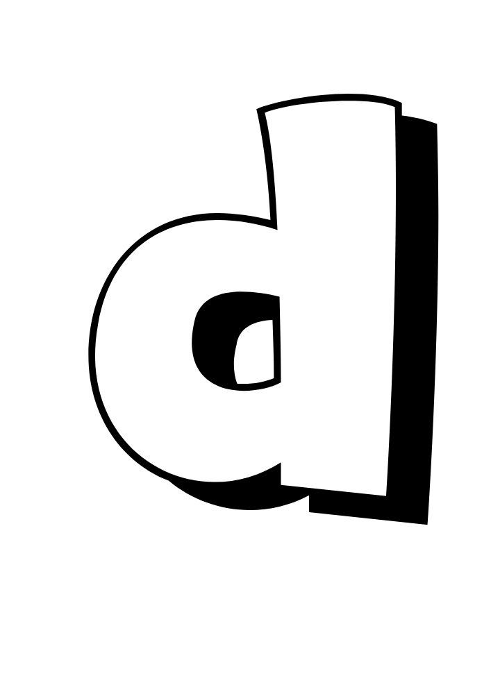 Lowercase Bubble Letter d #5 Lowercase Bubble Letter d #5