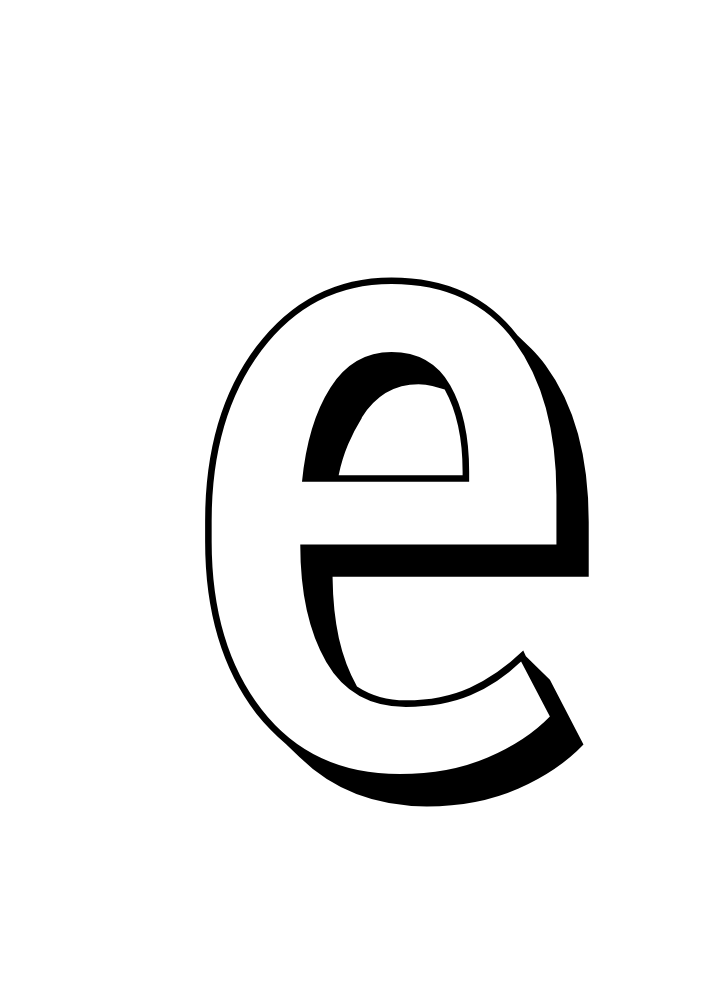 Lowercase Bubble Letter E #13 Lowercase Bubble Letter E #13