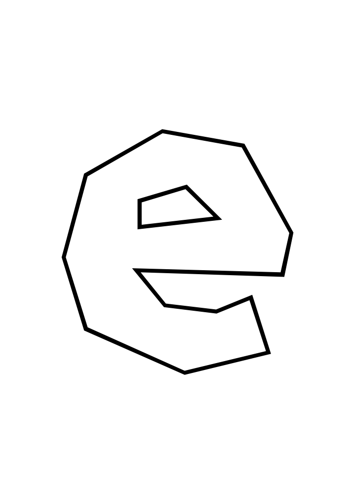 Lowercase Bubble Letter E #8 Lowercase Bubble Letter E #8