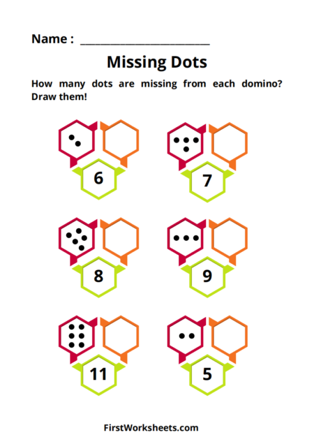 Missing Dots Worksheets