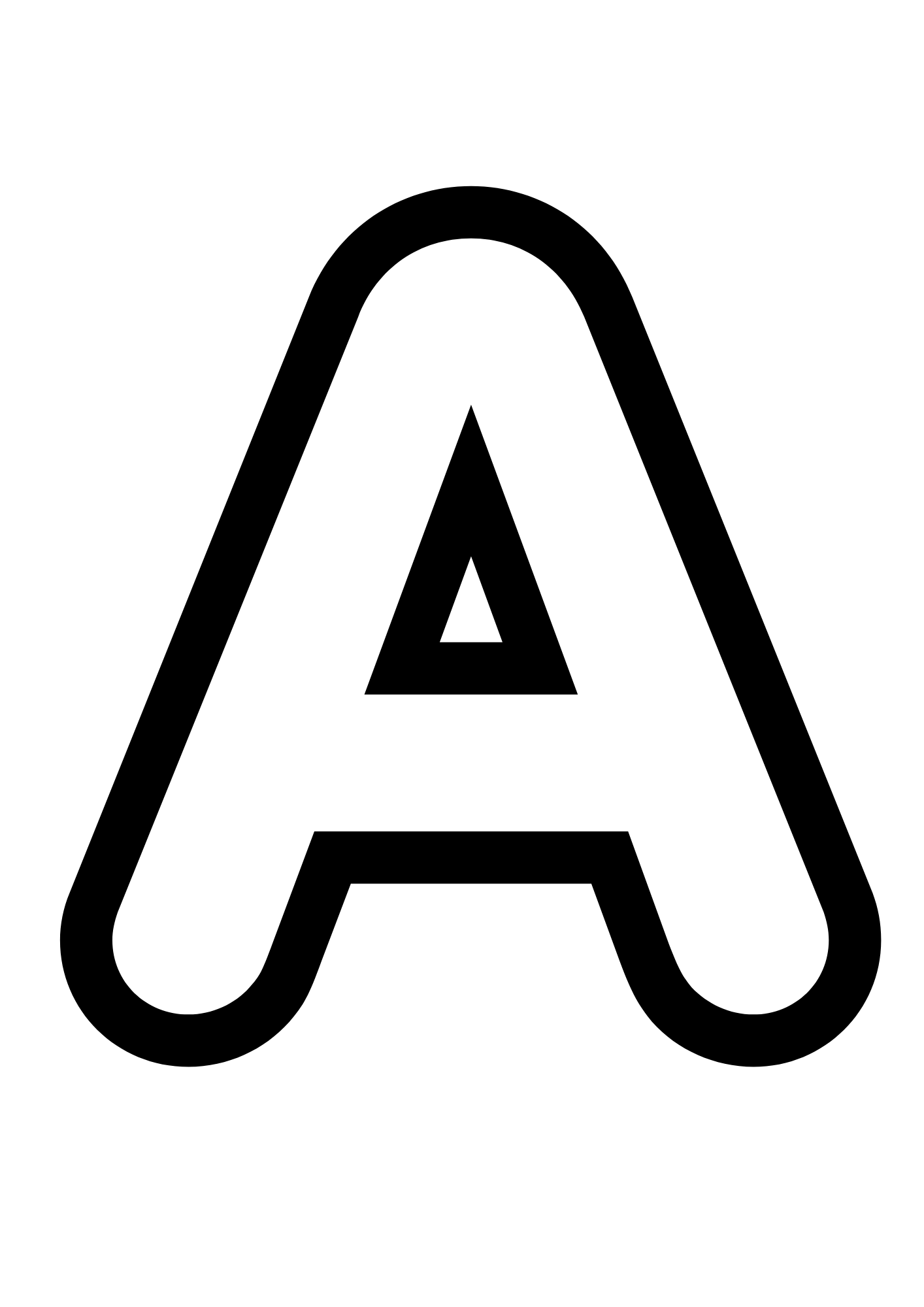 Uppercase Bubble Letter A #10 Uppercase Bubble Letter A #10