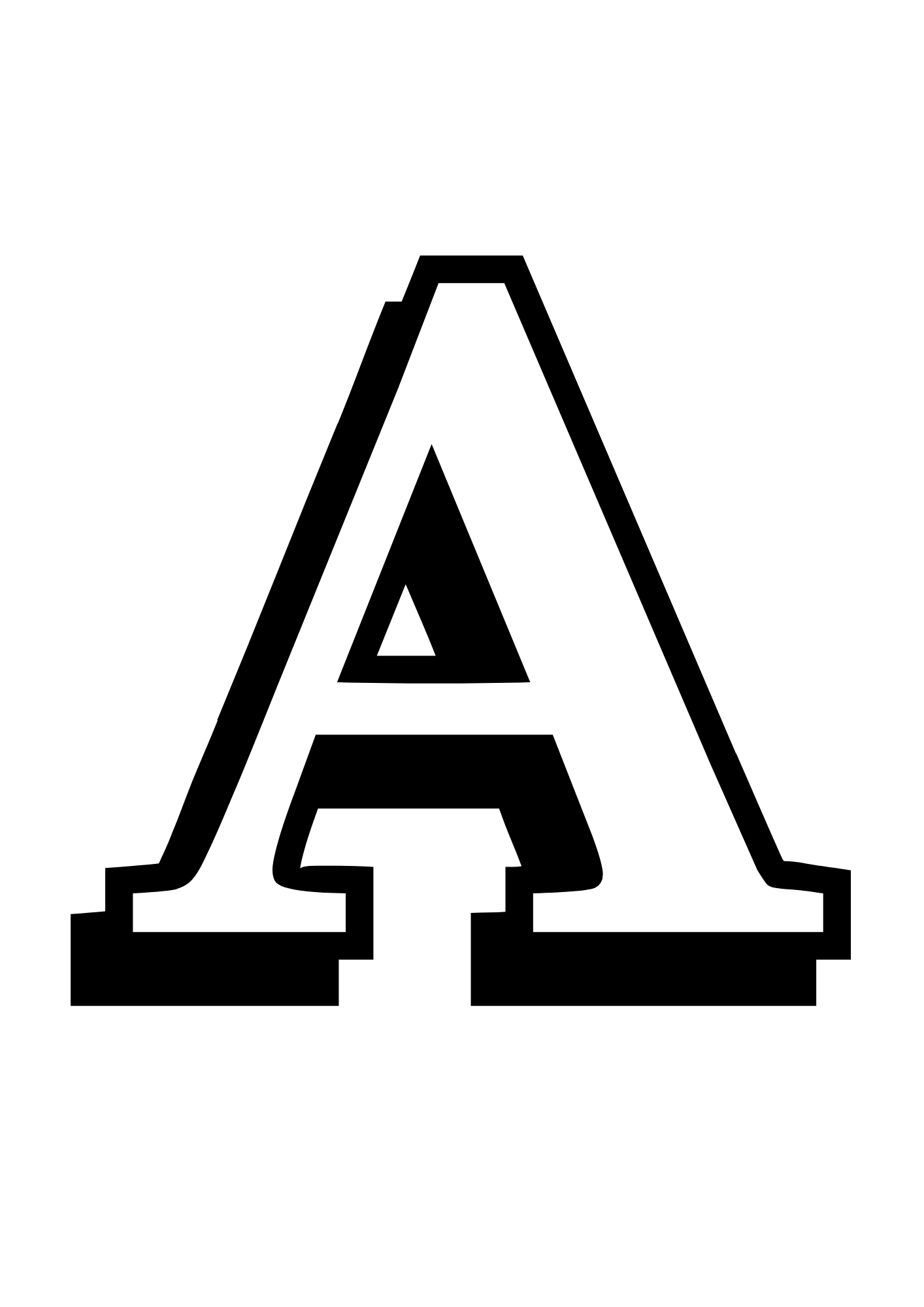 Uppercase Bubble Letter A #14 Uppercase Bubble Letter A #14