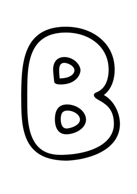 Whimsical Cartoon-Style Bubble B Whimsical Cartoon-Style Bubble B
