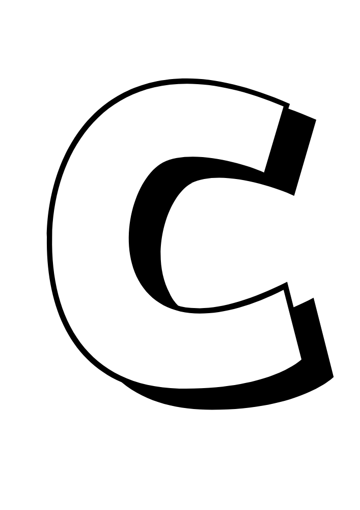 Uppercase Bubble Letter C #10 Uppercase Bubble Letter C #10