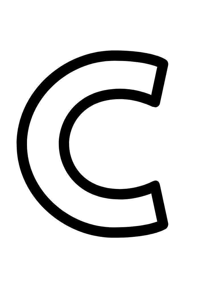 Uppercase Bubble Letter C #13 Uppercase Bubble Letter C #13