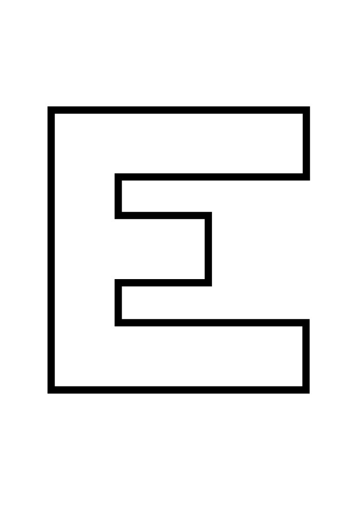Uppercase Bubble Letter E #3 Uppercase Bubble Letter E #3