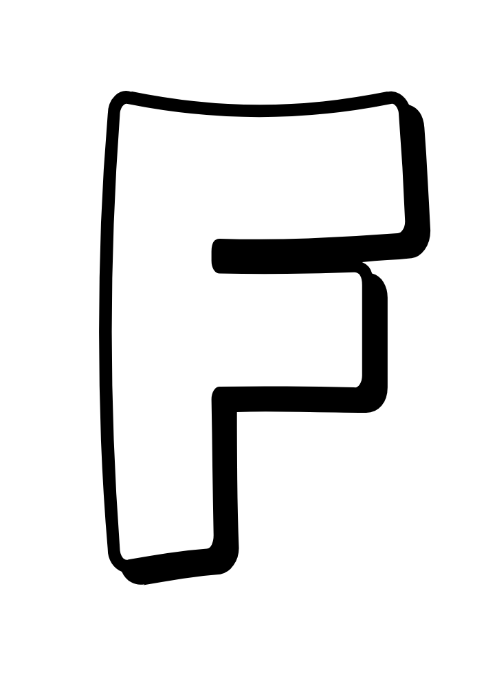 Uppercase Bubble Letter F #3 Uppercase Bubble Letter F #3