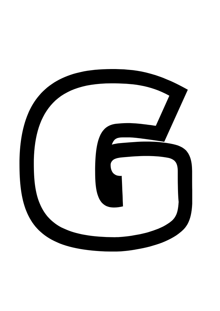 Uppercase Bubble Letter G #1 Uppercase Bubble Letter G #1