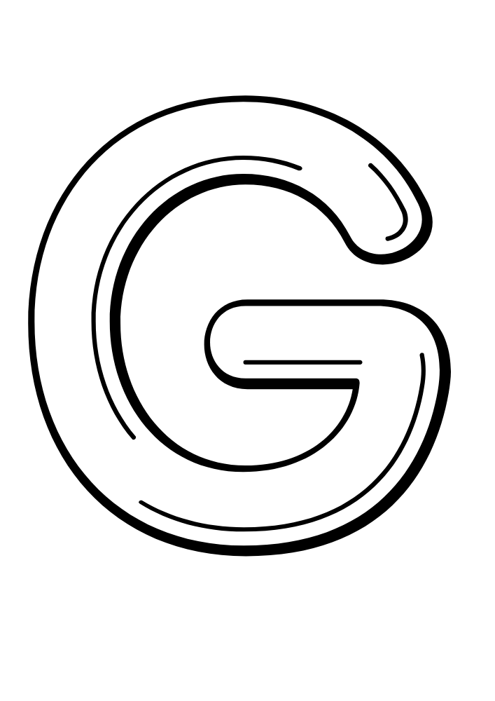 Uppercase Bubble Letter G #19 Uppercase Bubble Letter G #19
