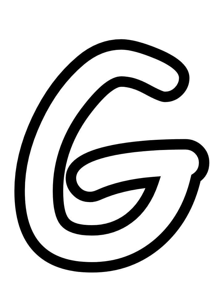 Uppercase Bubble Letter G #21 Uppercase Bubble Letter G #21