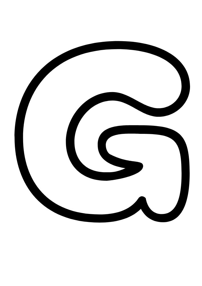 Uppercase Bubble Letter G #4 Uppercase Bubble Letter G #4