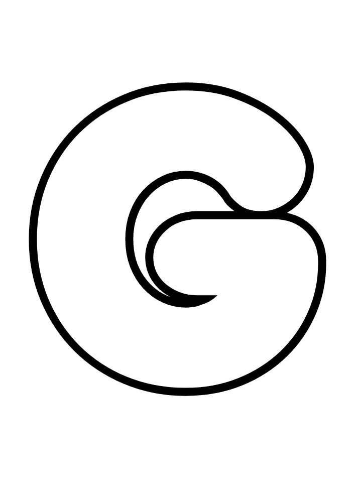 Uppercase Bubble Letter G #5 Uppercase Bubble Letter G #5