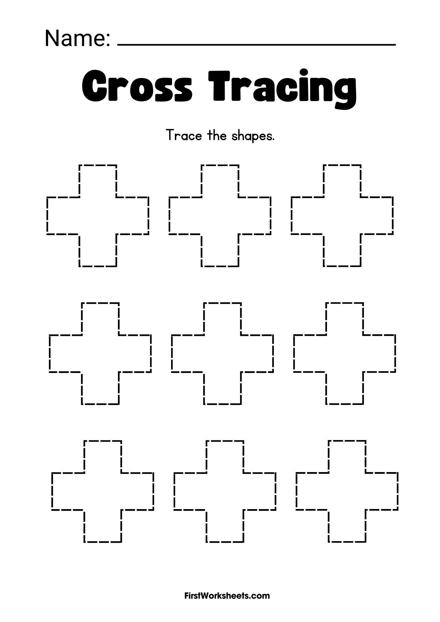 Cross Tracing Worksheet Cross Tracing Worksheet