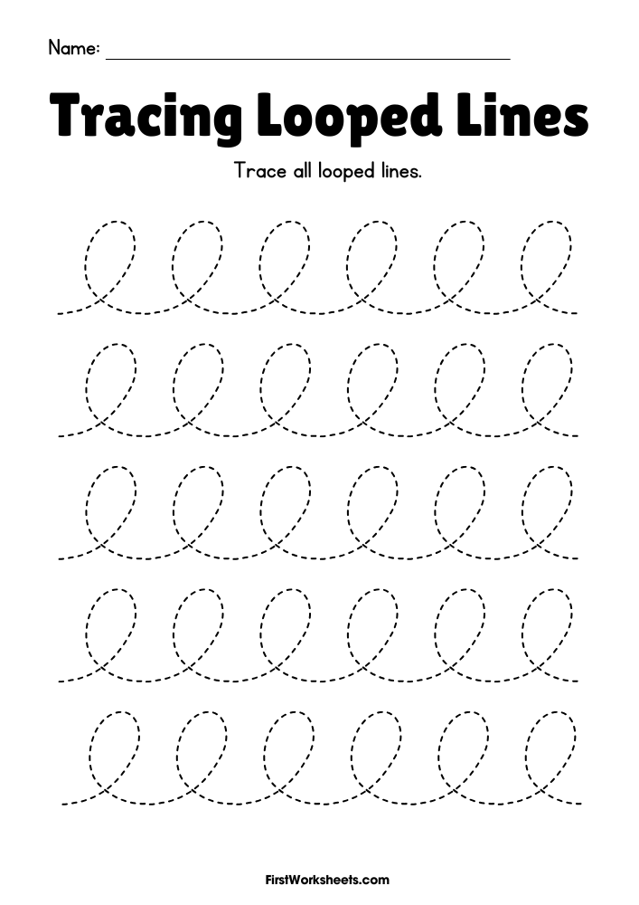 Looped Line Tracing Worksheet Looped Line Tracing Worksheet