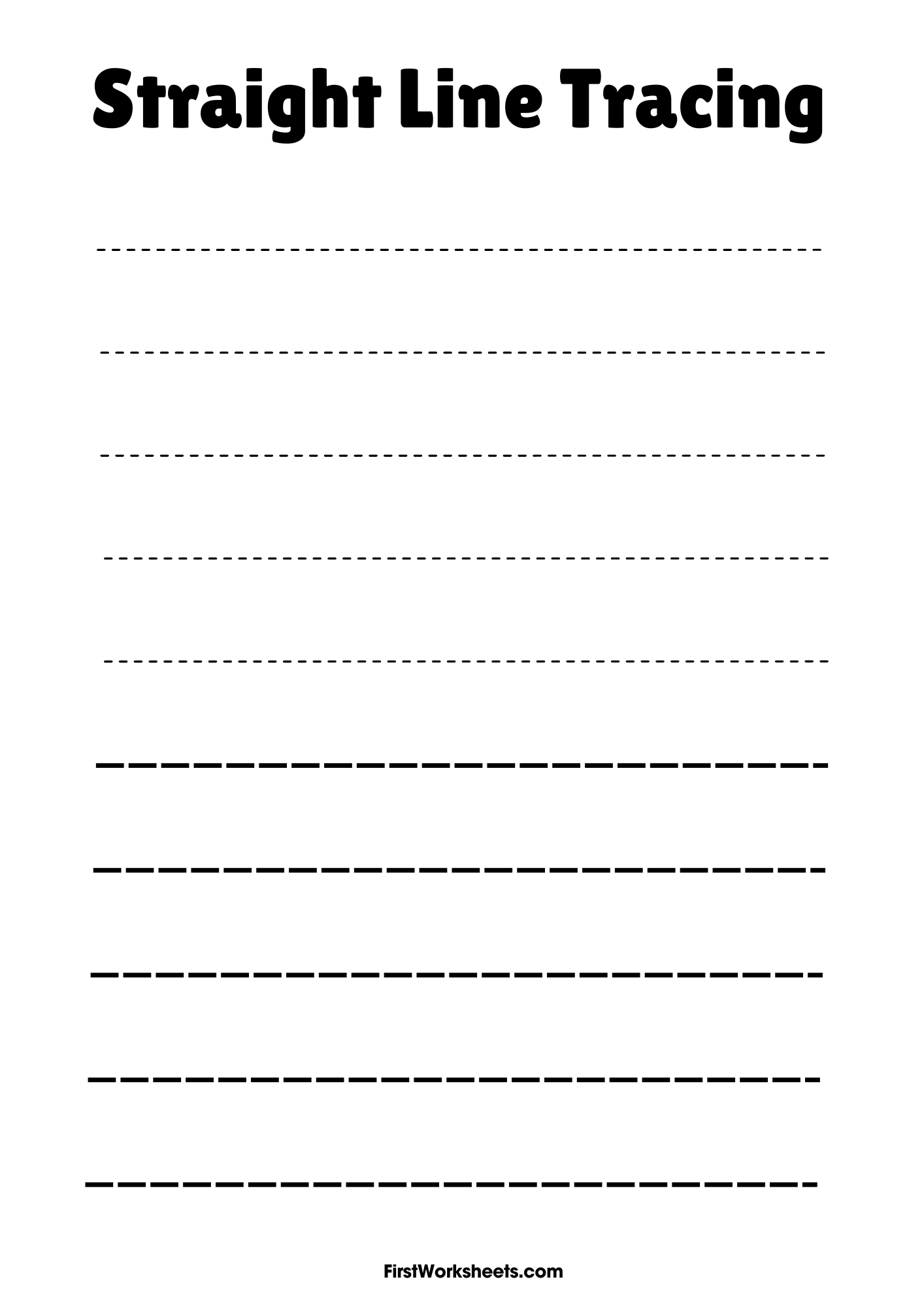 Straight Line Tracing Worksheet Straight Line Tracing Worksheet