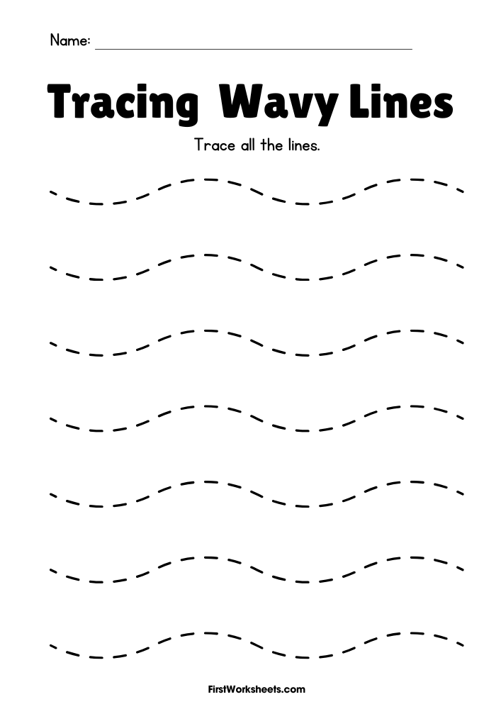 Wavy Line Tracing Worksheet Wavy Line Tracing Worksheet