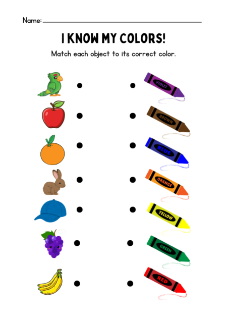 Fashion Color Match! Worksheets Fashion Color Match! Worksheets