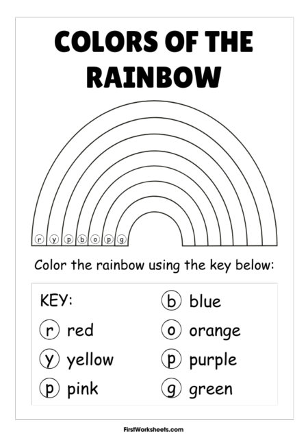 Rainbow Coloring Worksheets Rainbow Coloring Worksheets