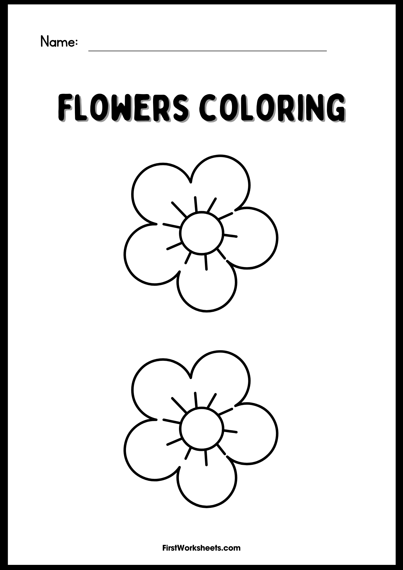 Sun Flower Coloring Sun Flower Coloring